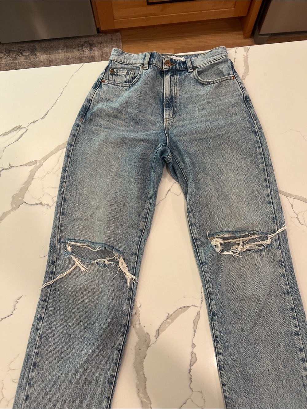 Women’s Light Blue Vintage Straight Jeans - Picture 1 of 5